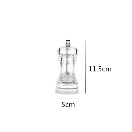 Carvallo SpiceMill Transparent kryddkvarn i akryl | Justerbar malgrad & påfyllningsbar | För salt & peppar Carvallo