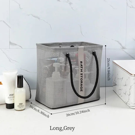 Carvallo Visibella Max | Transparent & Rymlig | För Bad, Resa & Vardag | Med Metallram & Bärhandtag Carvallo