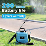 Carvallo Pro Akku-Druckspruta | 5 L axelsprutflaska | USB-laddning & justerbar munstycke | För trädgård, rengöring & ogräsbekämpning Carvallo