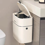 Carvallo Soptunna CleanFold SquareBin | Med lock och stor kapacitet | För badrum, kök och toalett | 25,5 × 15 × 28,3 cm Carvallo