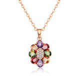 Skimrande Zircon Floral Halsband