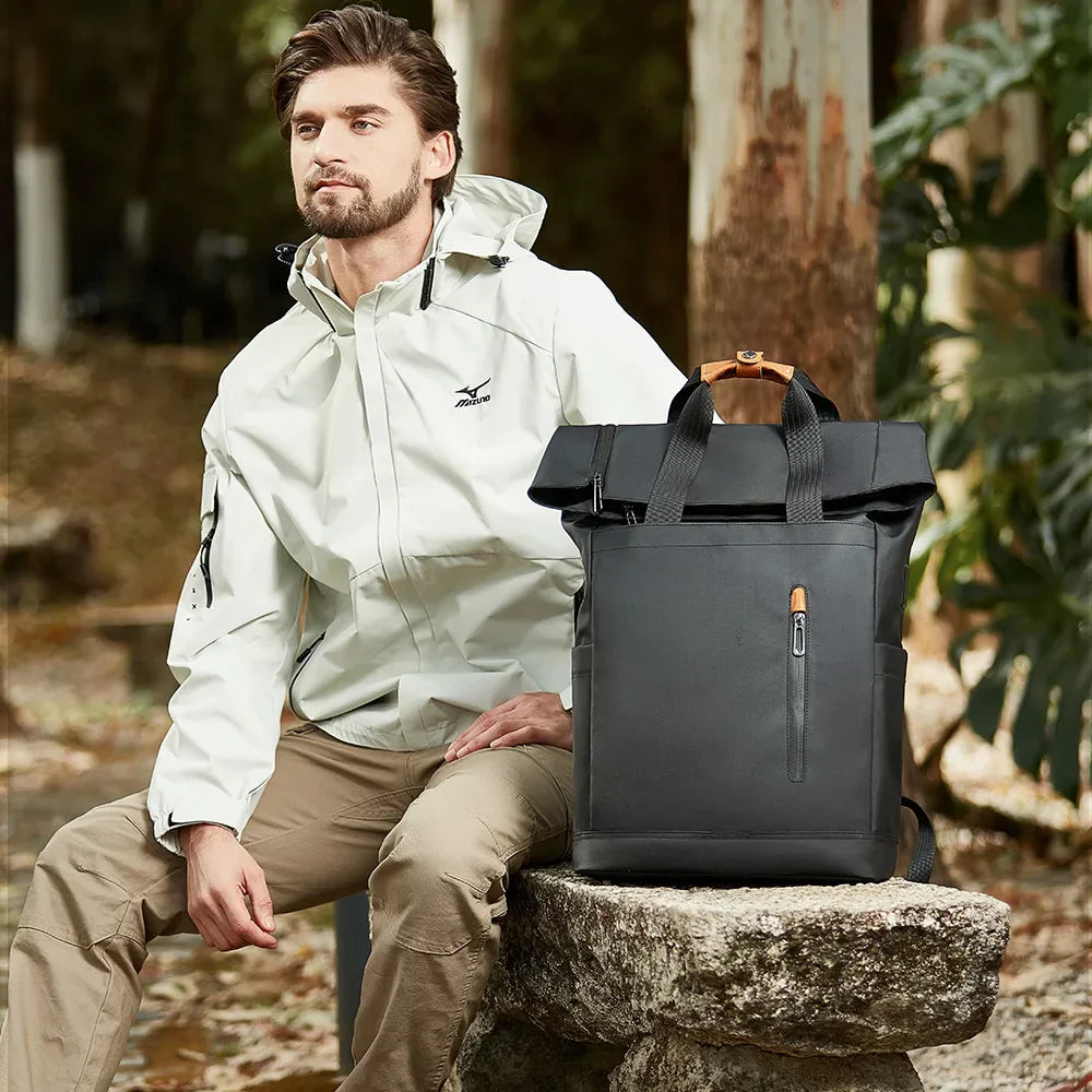 Carvallo Herrryggsäck KnightShield | USB-port, utbyggbar, vattentät, anti-tjuv Carvallo