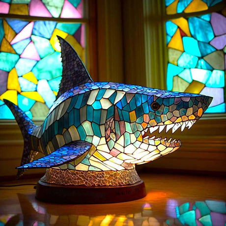 Animal Färgat Glas Bordslampa Ornament Carvallo