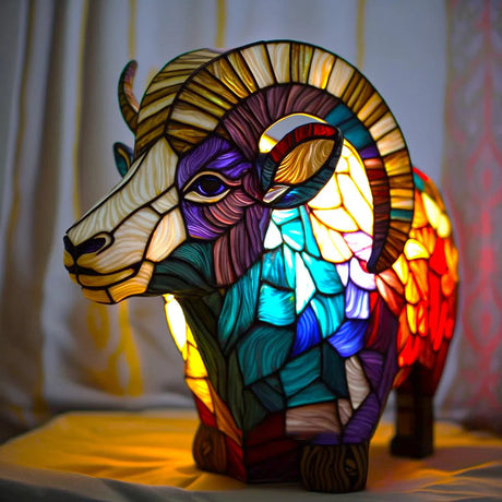 Animal Färgat Glas Bordslampa Ornament Carvallo