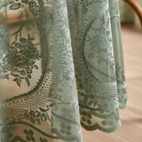 Transparent Spets Rund Blommig Duk Carvallo