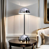 ShineMushroom Lampa - Polerat Metall Touch Control Dimbar Svamp Lampa Carvallo