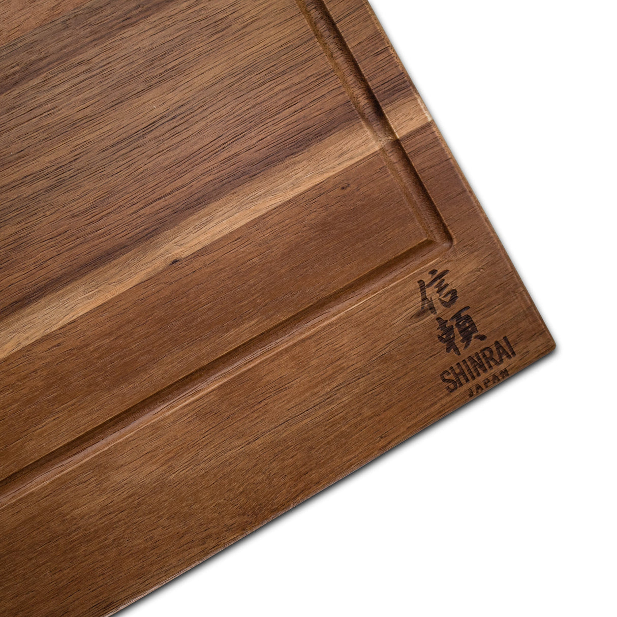 Shinrai Japan Skärbräda – Premium Akaciaträ, Saftränna & Handtag – Perfekt för Kök & BBQs Carvallo