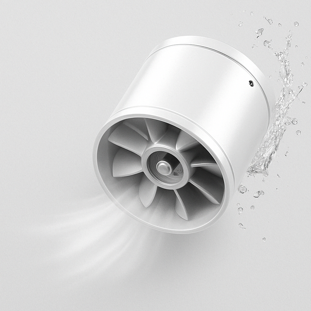 Carvallo Leiser Avfuktsfläkt | Kraftfull & Låg ljudnivå | För Kök, Bad & Kontor | Olika Storlekar | Svart/Vit Carvallo