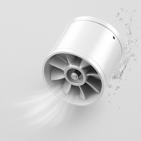 Carvallo Leiser Avfuktsfläkt | Kraftfull & Låg ljudnivå | För Kök, Bad & Kontor | Olika Storlekar | Svart/Vit Carvallo