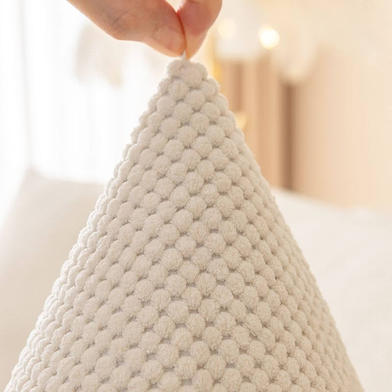 Enkel Solid Färg Plush Möbelskydd Soffa Täck med Anti-glid Design Carvallo