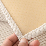 Enkel Solid Färg Plush Möbelskydd Soffa Täck med Anti-glid Design Carvallo