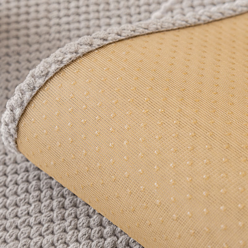 Enkel Solid Färg Plush Möbelskydd Soffa Täck med Anti-glid Design Carvallo