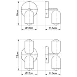 Enkel dekorativ metallväggslampa Carvallo