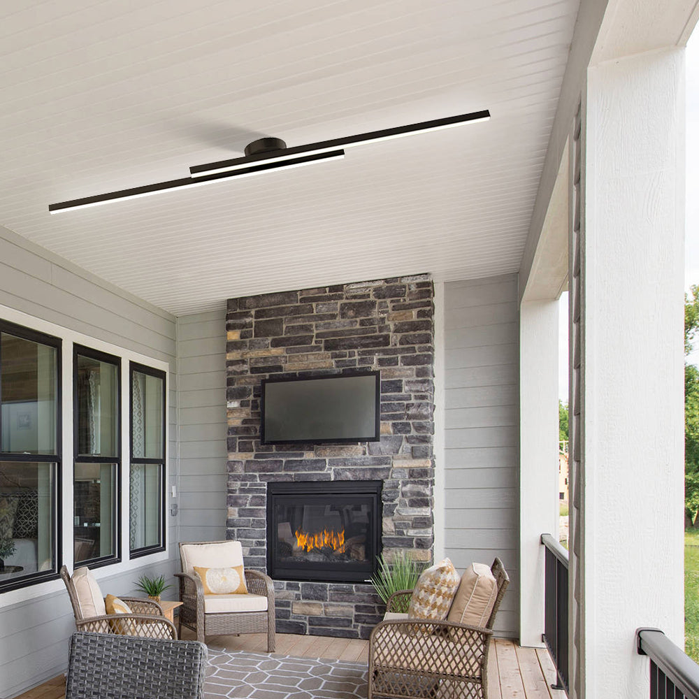 Aluminium LED Taklampa | Modern Minimalist Semi-Flush Mount för Vardagsrum Sovrum | Brick by Brick Carvallo