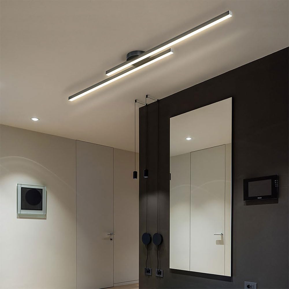 Aluminium LED Taklampa | Modern Minimalist Semi-Flush Mount för Vardagsrum Sovrum | Brick by Brick Carvallo