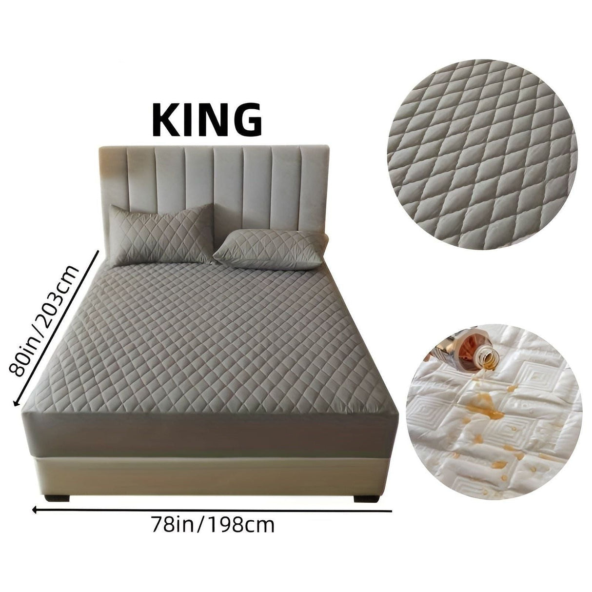 SleepSafe Sängöverdrag - Mjukt och Bekvämt Vattentätt Antiskid Madrassöverdrag Carvallo