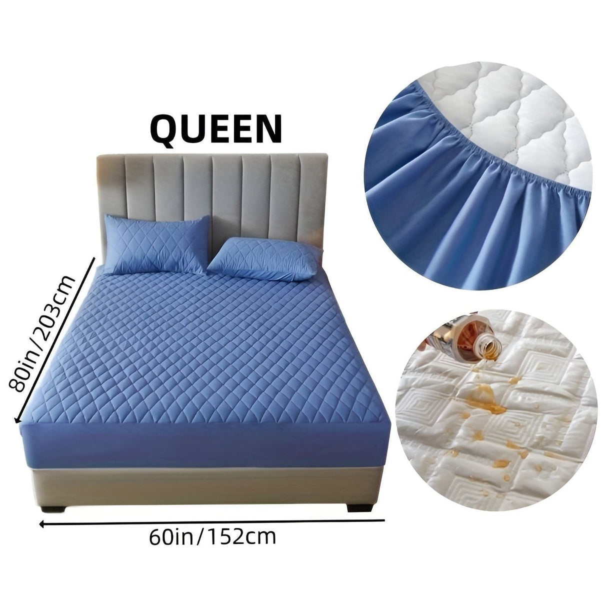 SleepSafe Sängöverdrag - Mjukt och Bekvämt Vattentätt Antiskid Madrassöverdrag Carvallo