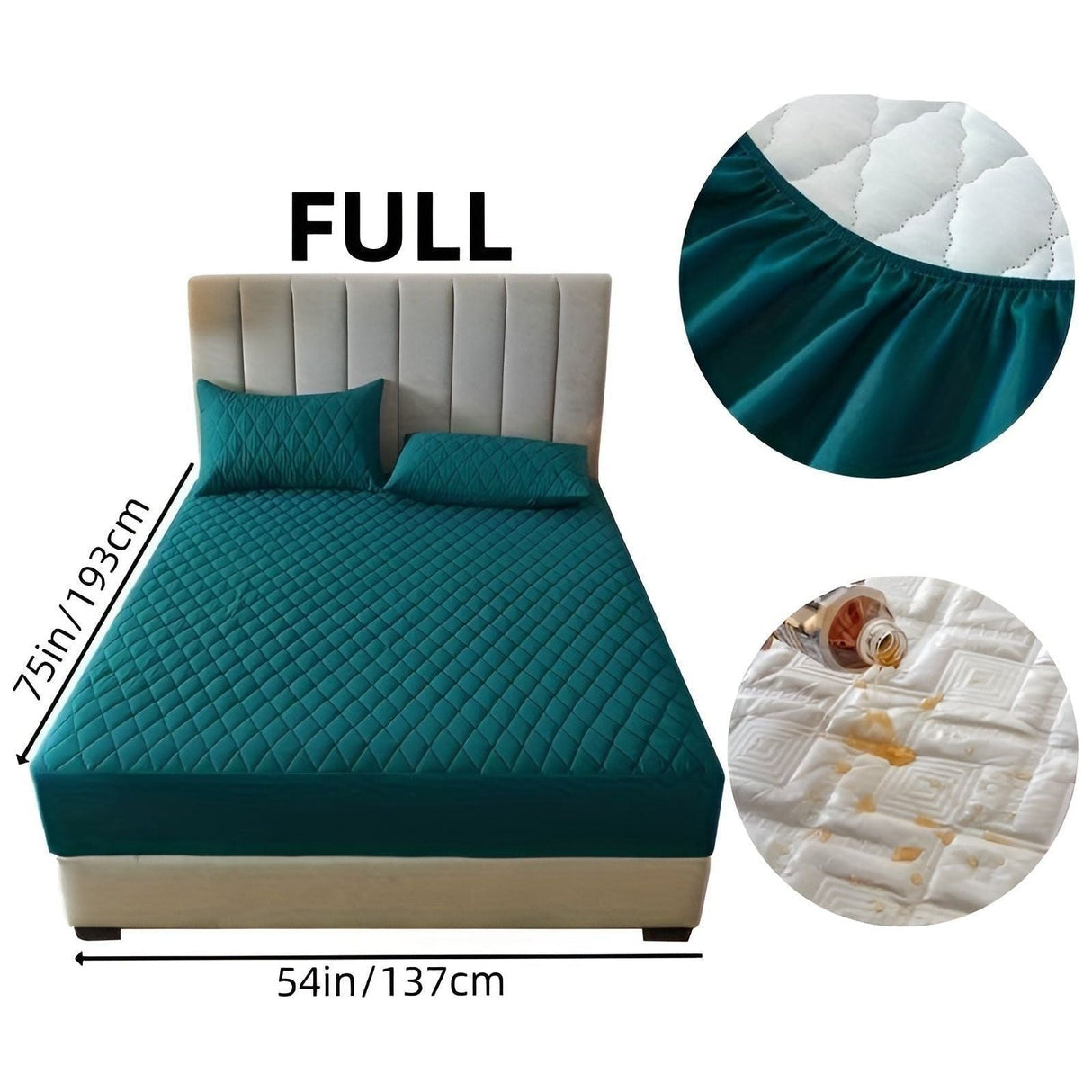 SleepSafe Sängöverdrag - Mjukt och Bekvämt Vattentätt Antiskid Madrassöverdrag Carvallo