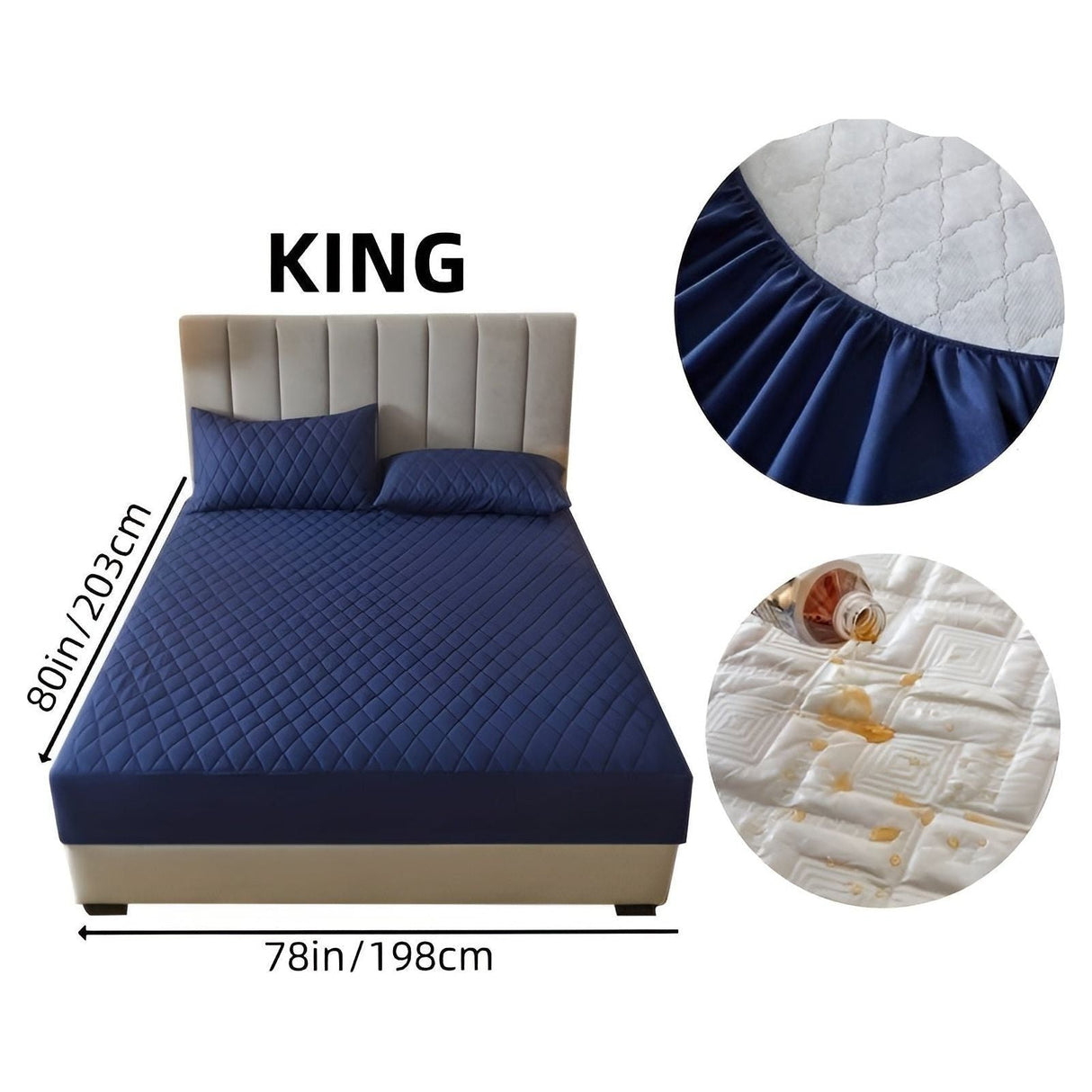 SleepSafe Sängöverdrag - Mjukt och Bekvämt Vattentätt Antiskid Madrassöverdrag Carvallo