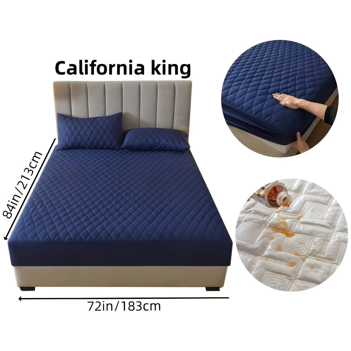 SleepSafe Sängöverdrag - Mjukt och Bekvämt Vattentätt Antiskid Madrassöverdrag Carvallo