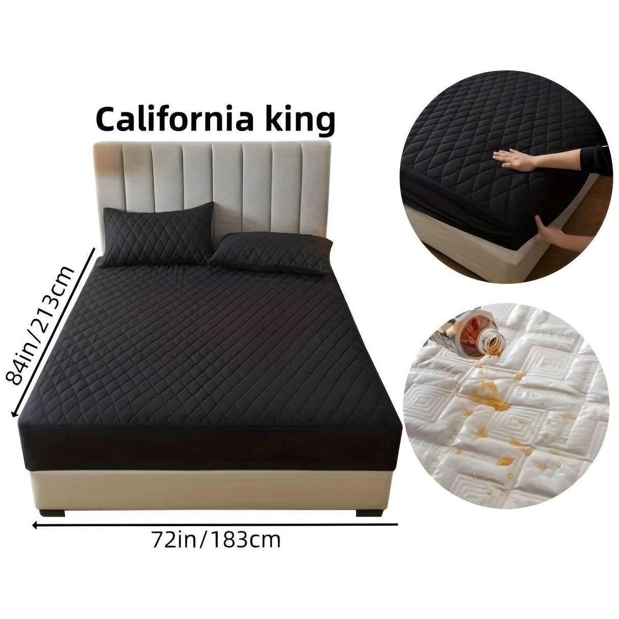 SleepSafe Sängöverdrag - Mjukt och Bekvämt Vattentätt Antiskid Madrassöverdrag Carvallo