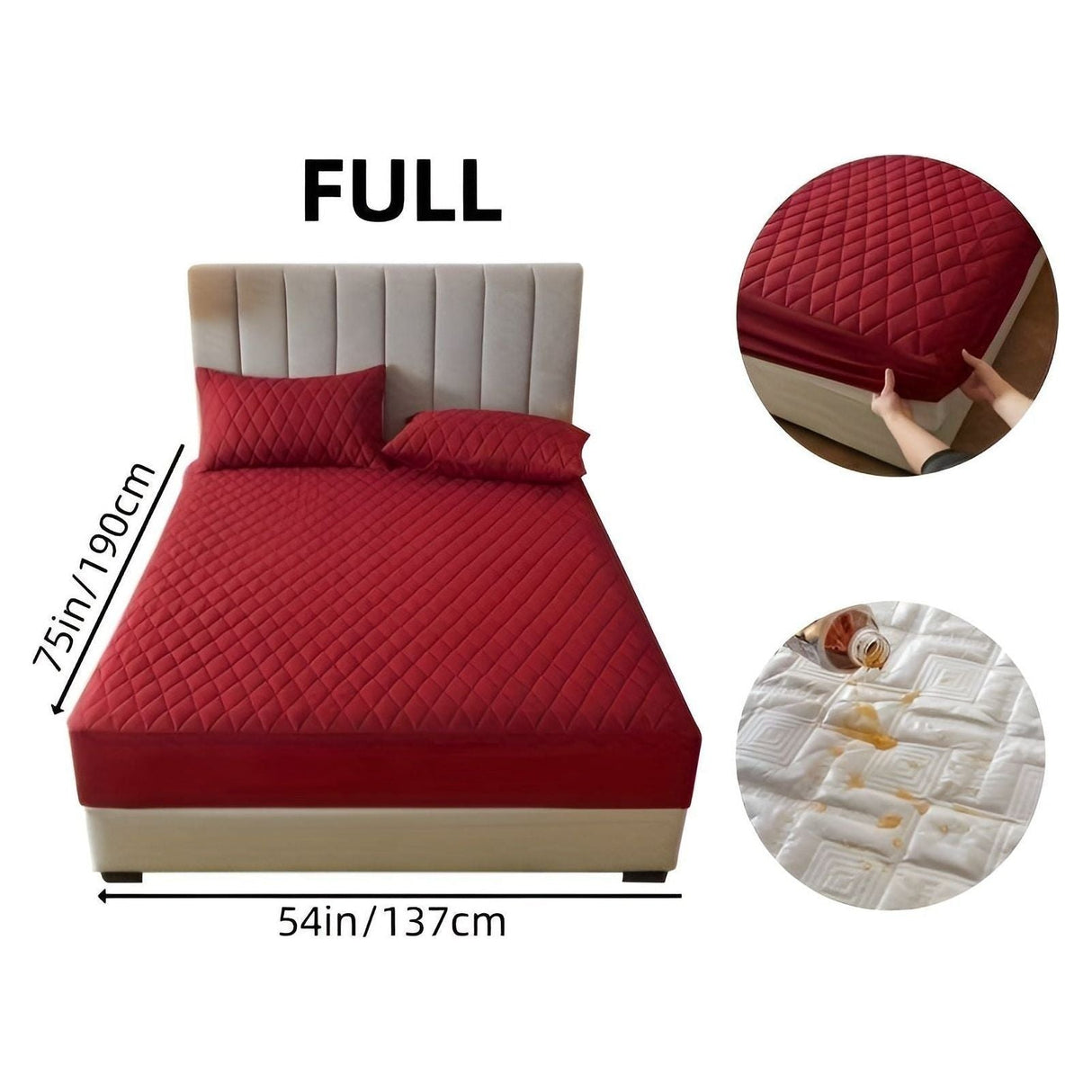 SleepSafe Sängöverdrag - Mjukt och Bekvämt Vattentätt Antiskid Madrassöverdrag Carvallo