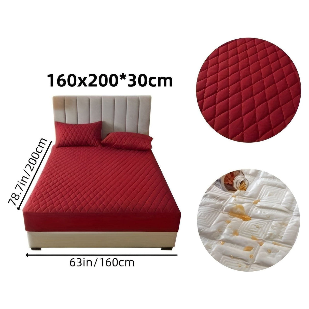 SleepSafe Sängöverdrag - Mjukt och Bekvämt Vattentätt Antiskid Madrassöverdrag Carvallo