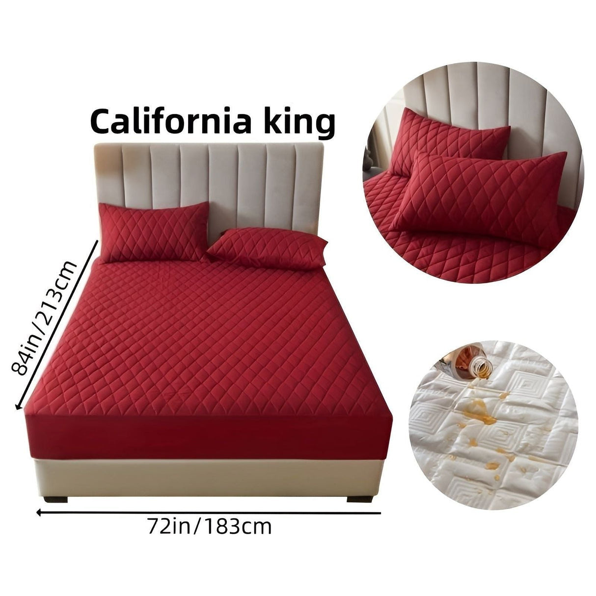 SleepSafe Sängöverdrag - Mjukt och Bekvämt Vattentätt Antiskid Madrassöverdrag Carvallo