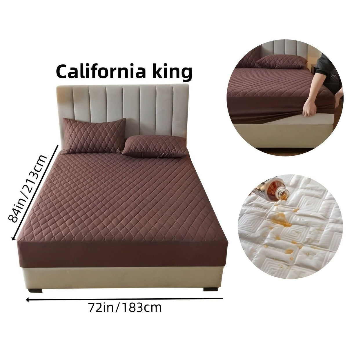 SleepSafe Sängöverdrag - Mjukt och Bekvämt Vattentätt Antiskid Madrassöverdrag Carvallo