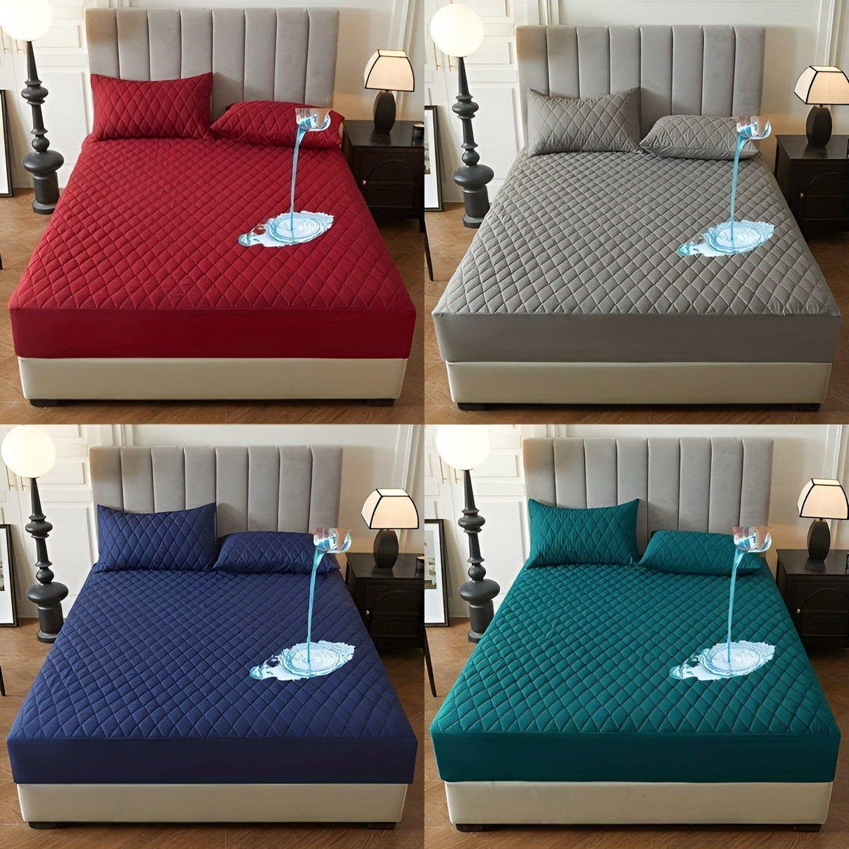 SleepSafe Sängöverdrag - Mjukt och Bekvämt Vattentätt Antiskid Madrassöverdrag Carvallo