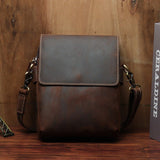 Herrars Crazy Horse Leather Crossbody Bag – Retro Cowhide Messenger Bag Carvallo