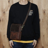 Herrars Crazy Horse Leather Crossbody Bag – Retro Cowhide Messenger Bag Carvallo