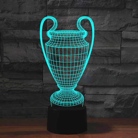 Fotboll 3D Illusion LED-Lampa - Nattlampa - Trophy Footballdinho