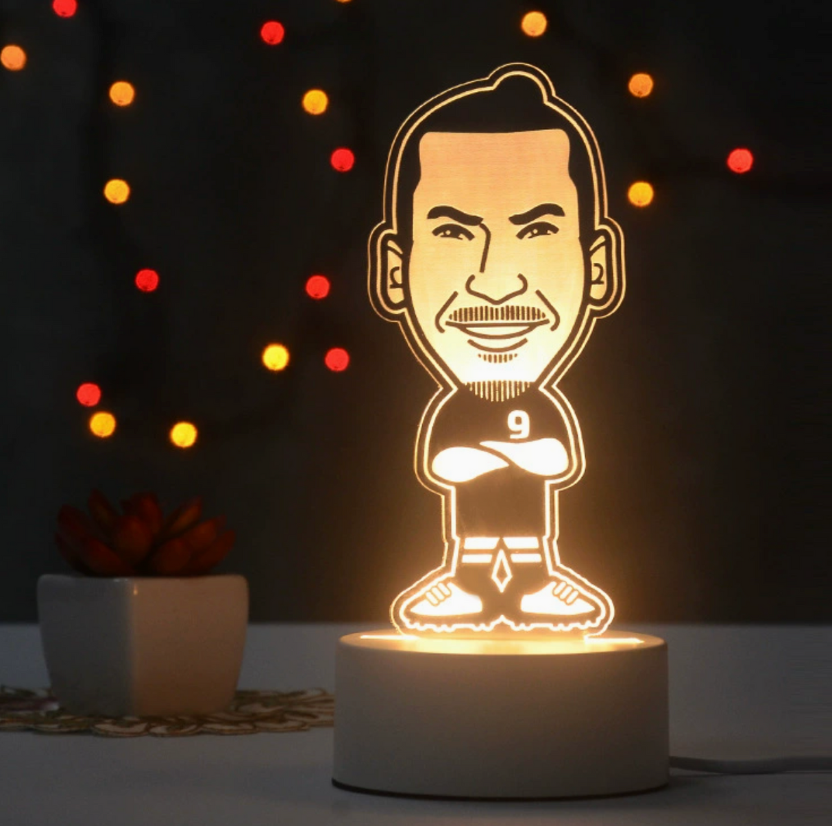 Fotboll 3D Illusion LED-Lampa - Nattlampa - Players Footballdinho