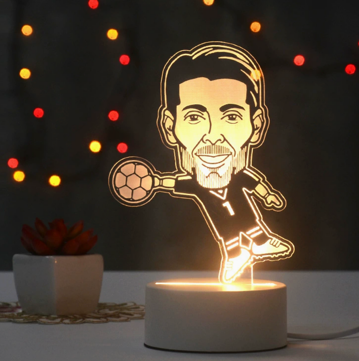 Fotboll 3D Illusion LED-Lampa - Nattlampa - Players Footballdinho