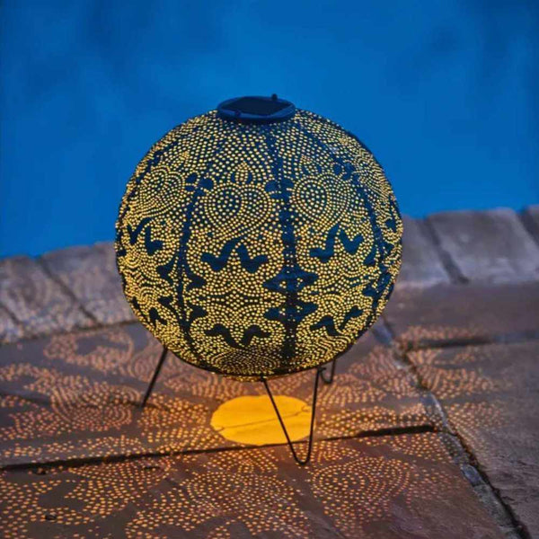 Carvallo Solar-lampa Globus | Marrakech-mönster | Väderbeständig & Automatisk | 30x30 cm Carvallo