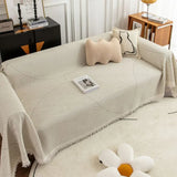 Traditionell Sofföverdrag med Dekorativa Tofsar Carvallo