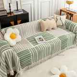 Traditionell Sofföverdrag med Dekorativa Tofsar Carvallo