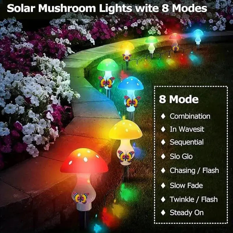 Solcellsdrivna trädgårdslampor med svampmotiv – Förtrollande LED-utomhuslampor för en sagolik atmosfär MILA Sverige