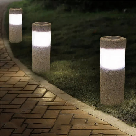 Carvallo Trädgårdslampa | Solenergi LED Pelare | Väderbeständig & Elegant | 38 cm Höjd Carvallo