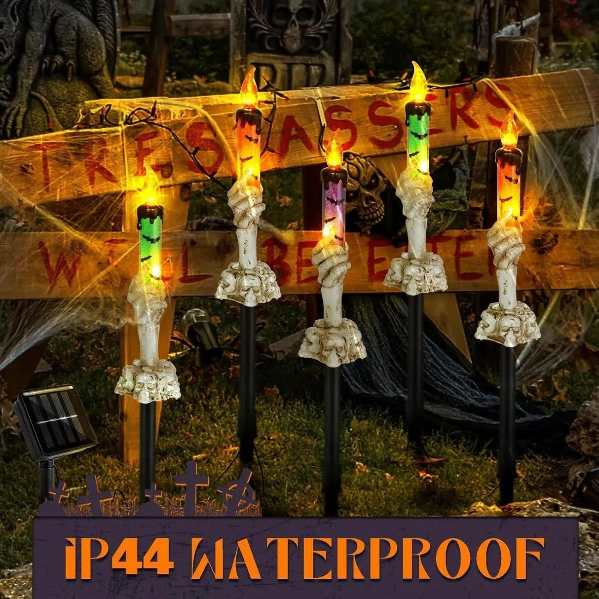 Solcellsdriven Skull Lantern – Spöklikt utomhusljus för trädgård, uteplats och gård MILA Sverige