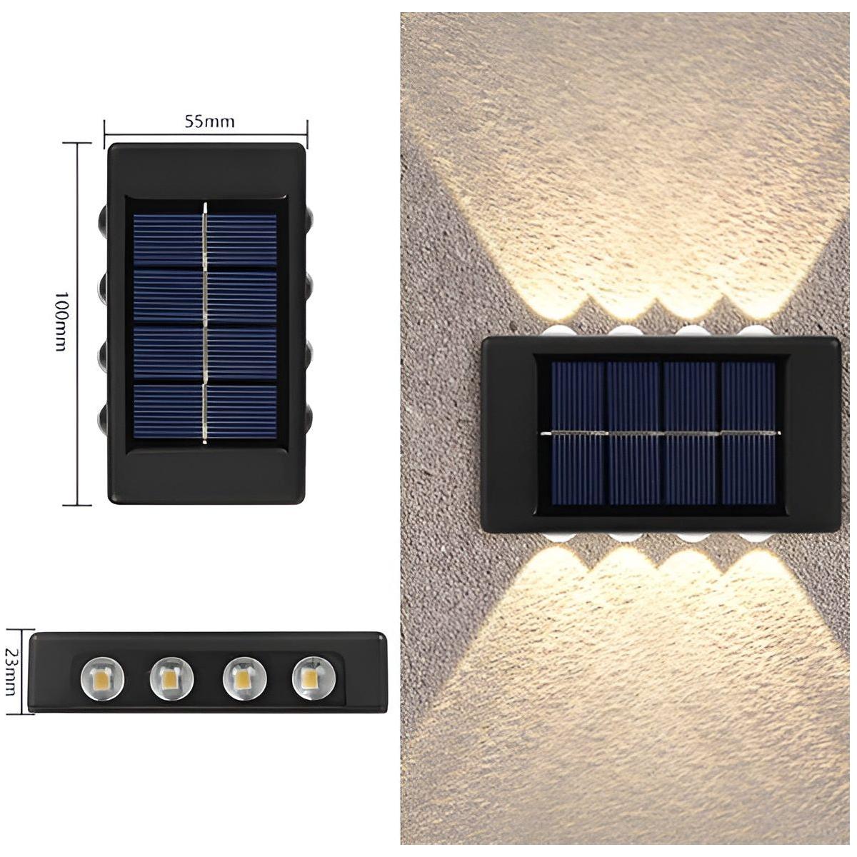 SolarBright Lampa - Dubbelhuvud Vattentät Solenergidriven Utomhusvägglampa Carvallo