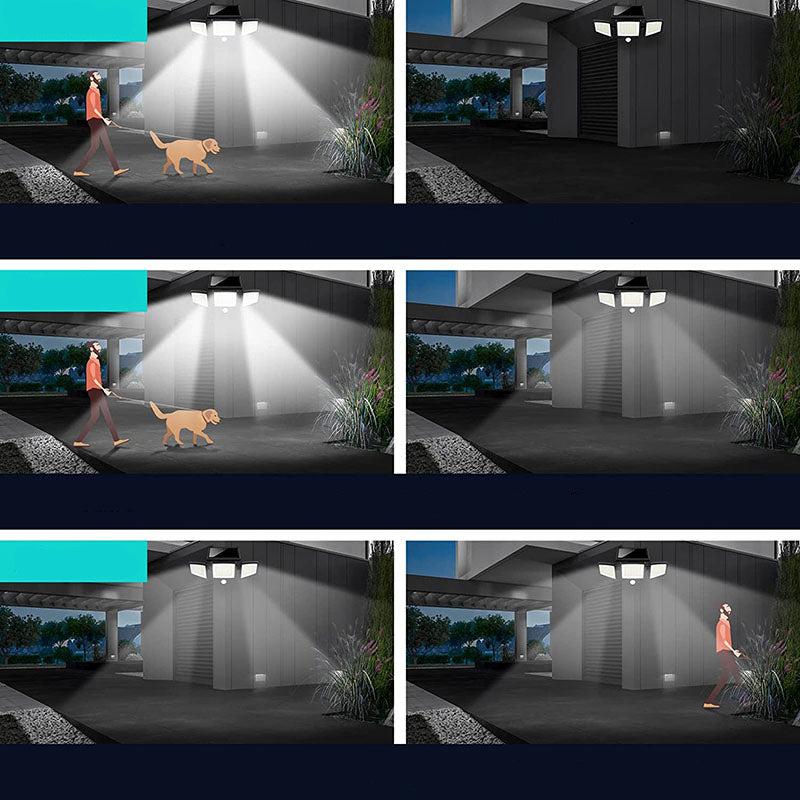 Carvallo - Solcelldriven LED säkerhetsbelysning med rörelsedetektering för utomhussäkerhet Carvallo