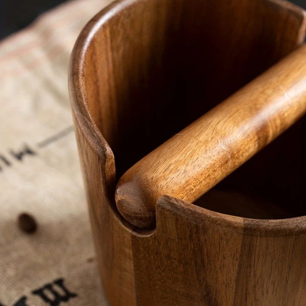 Solid Wood Coffee Knock Box Carvallo