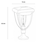 Carvallo Solar Utomhus Vägglampa | Dimbar med Vred | Varmvitt LED-ljus | IP65 Väderbeständig Carvallo