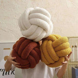 Somway knutna bollkuddar - runda knutna bollkuddar, lammsammetsoffakudde Carvallo