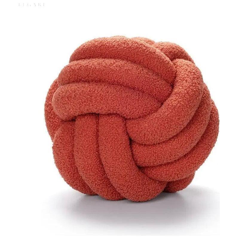 Somway knutna bollkuddar - runda knutna bollkuddar, lammsammetsoffakudde Carvallo