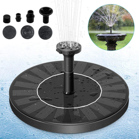 Soldriven fågelbadsfontän - Miljövänlig trädgårdsvattenfunktion för utomhuslugn MILA Sverige