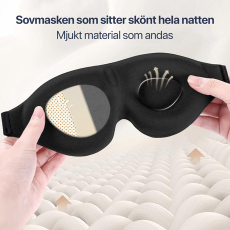 Sovmask 3D ErgoCover - utan att trycka på ögon och fransar-Hemnix-Hemnix