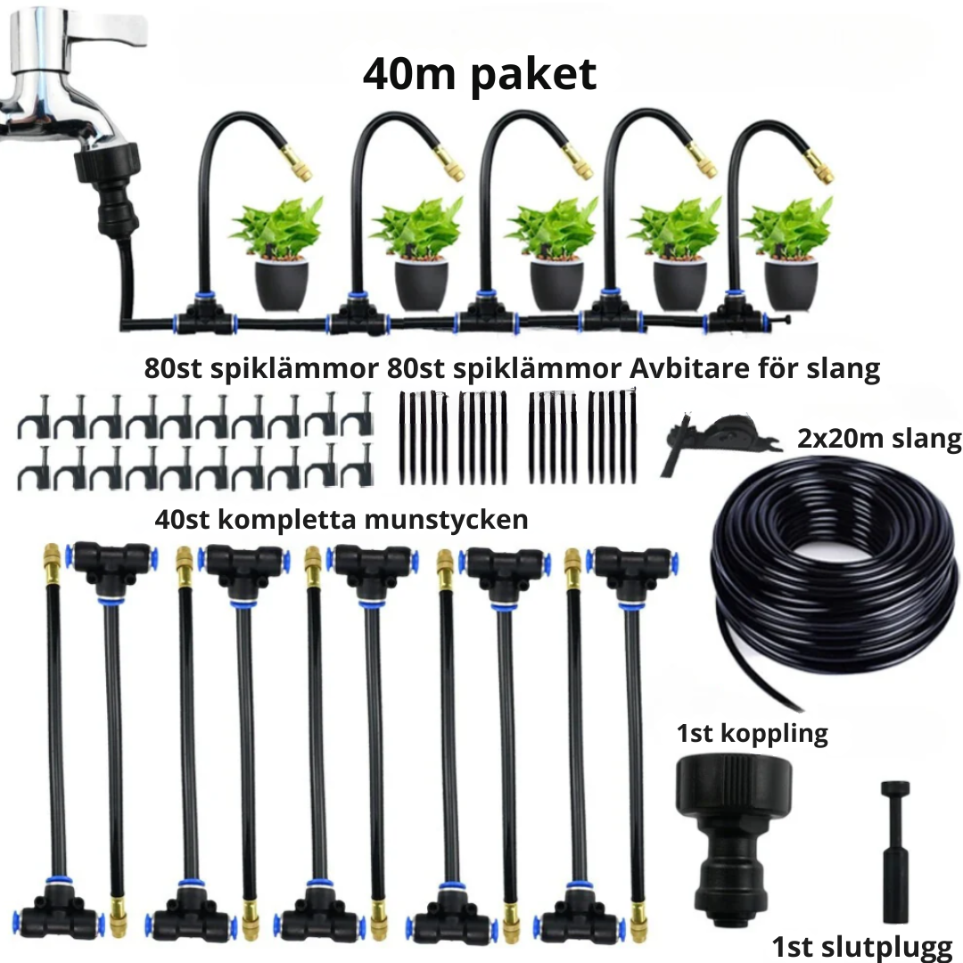 Bevattningssystem & Timer-VaruZ-40 st + 40 meter (50% rea)-Hemnix
